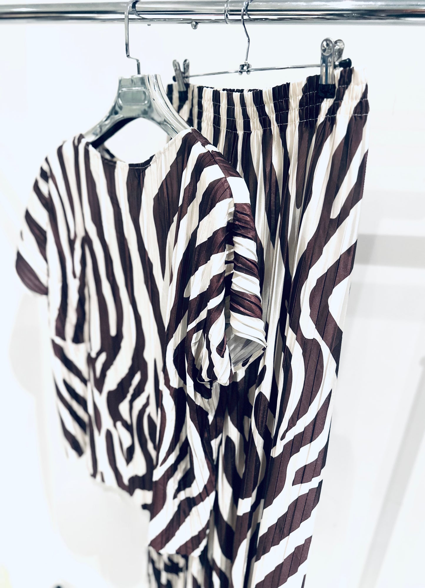 BELVIE Brown Zebra Print Co-Ord