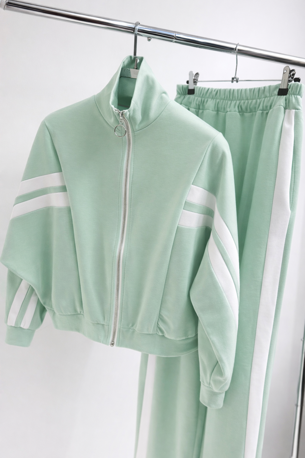 DIARA Mint Zip Jacket & Joggers Lounge Set
