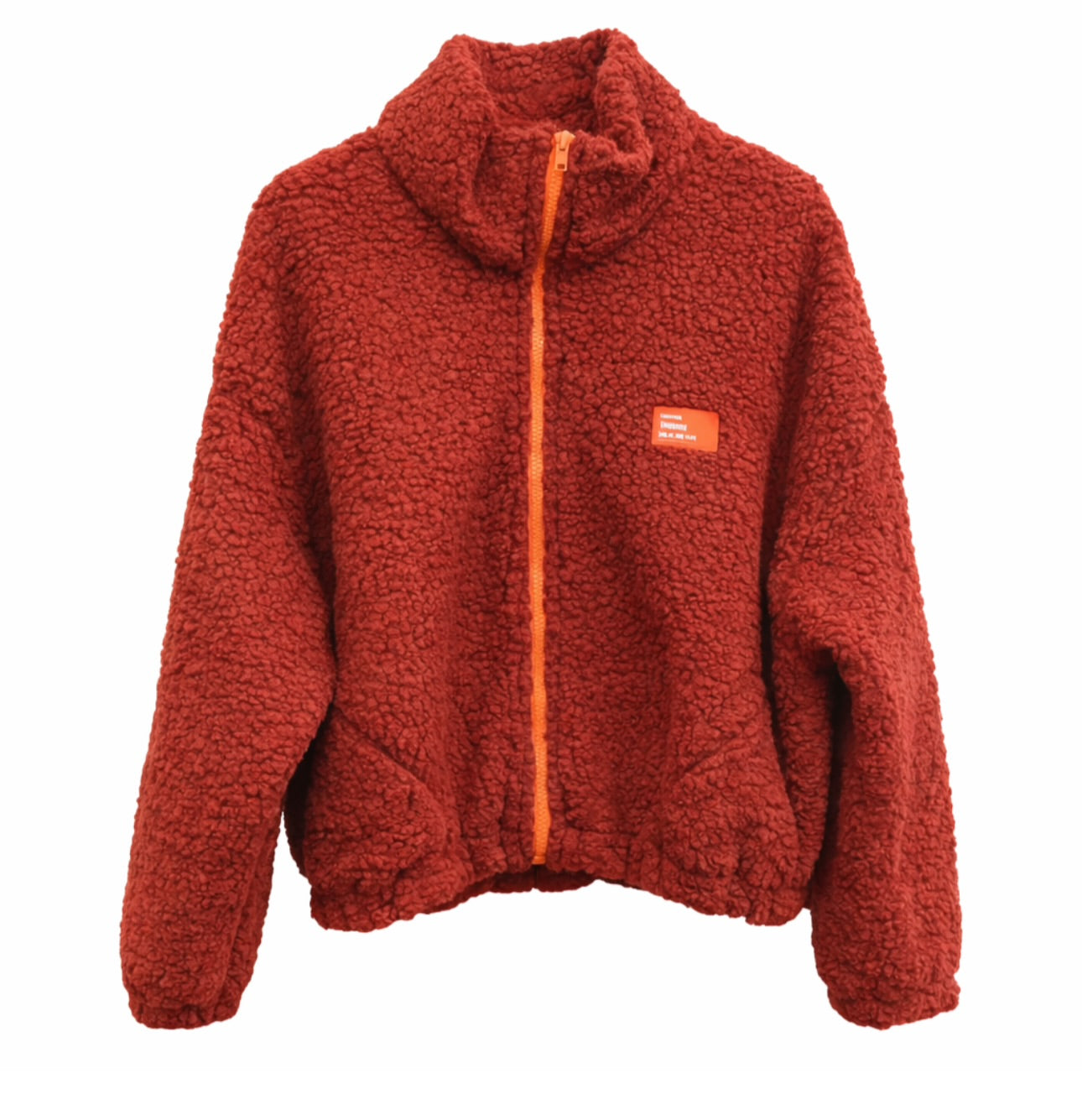 LANZA Burnt Burgundy & Orange Fleece Jacket