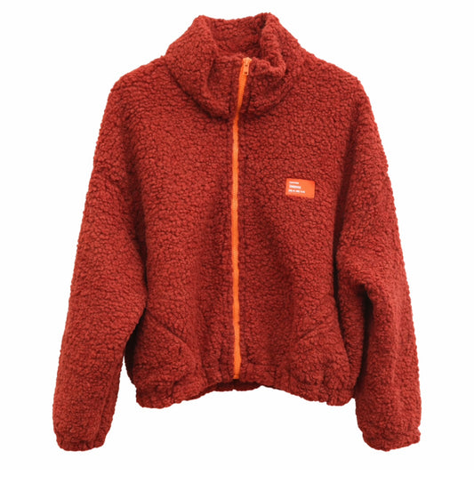 LANZA Burnt Burgundy & Orange Fleece Jacket