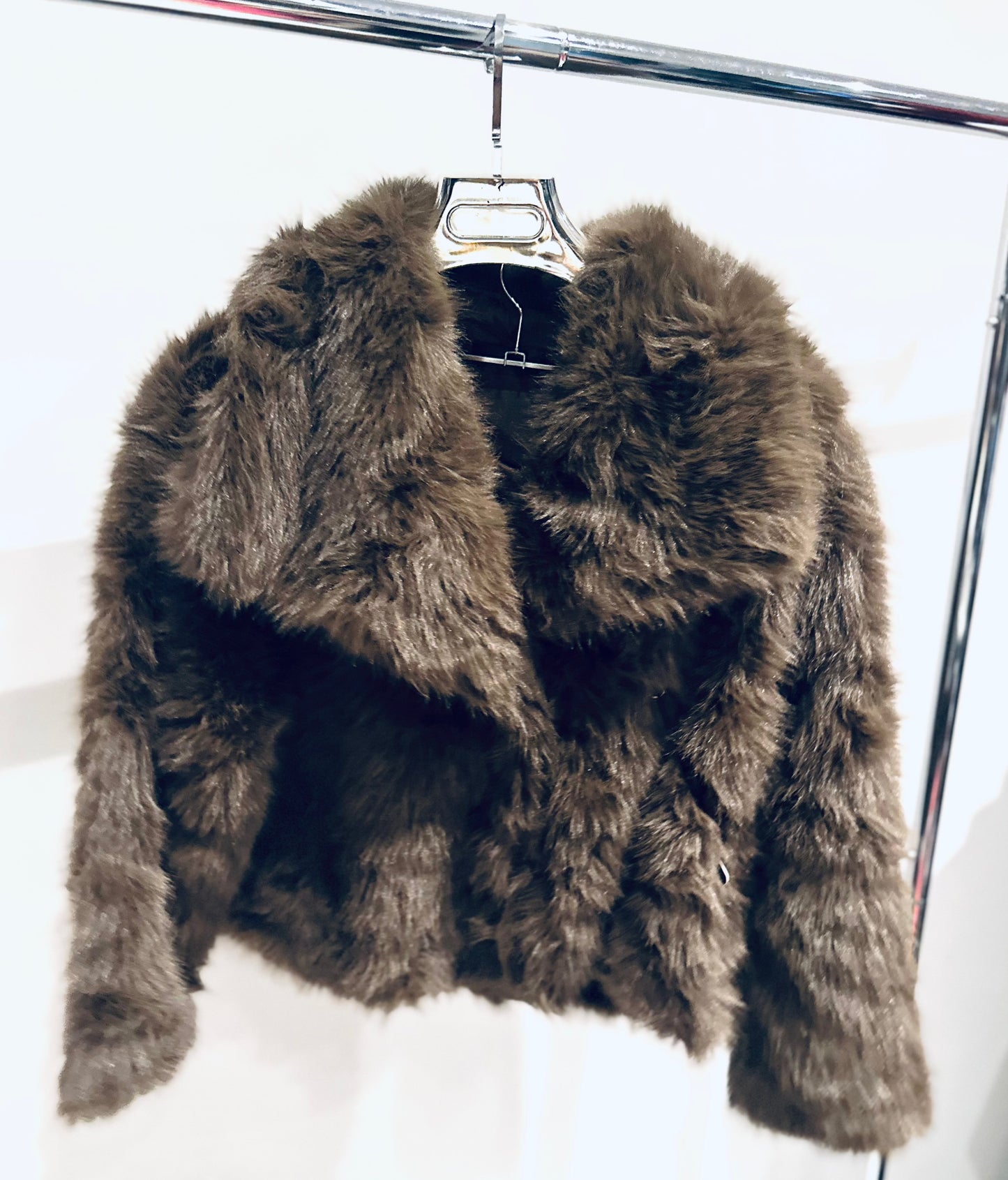 COCO Brown Faux Fur Jacket