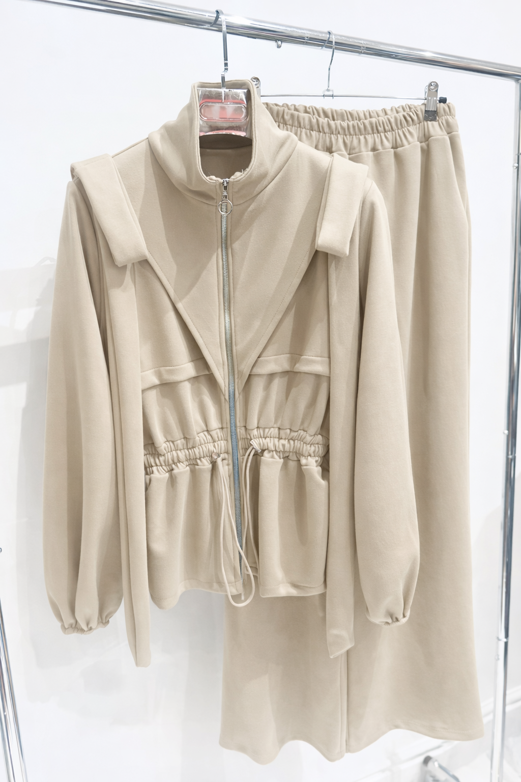 ROXIE Beige Zip Jacket & Joggers Co-Ord