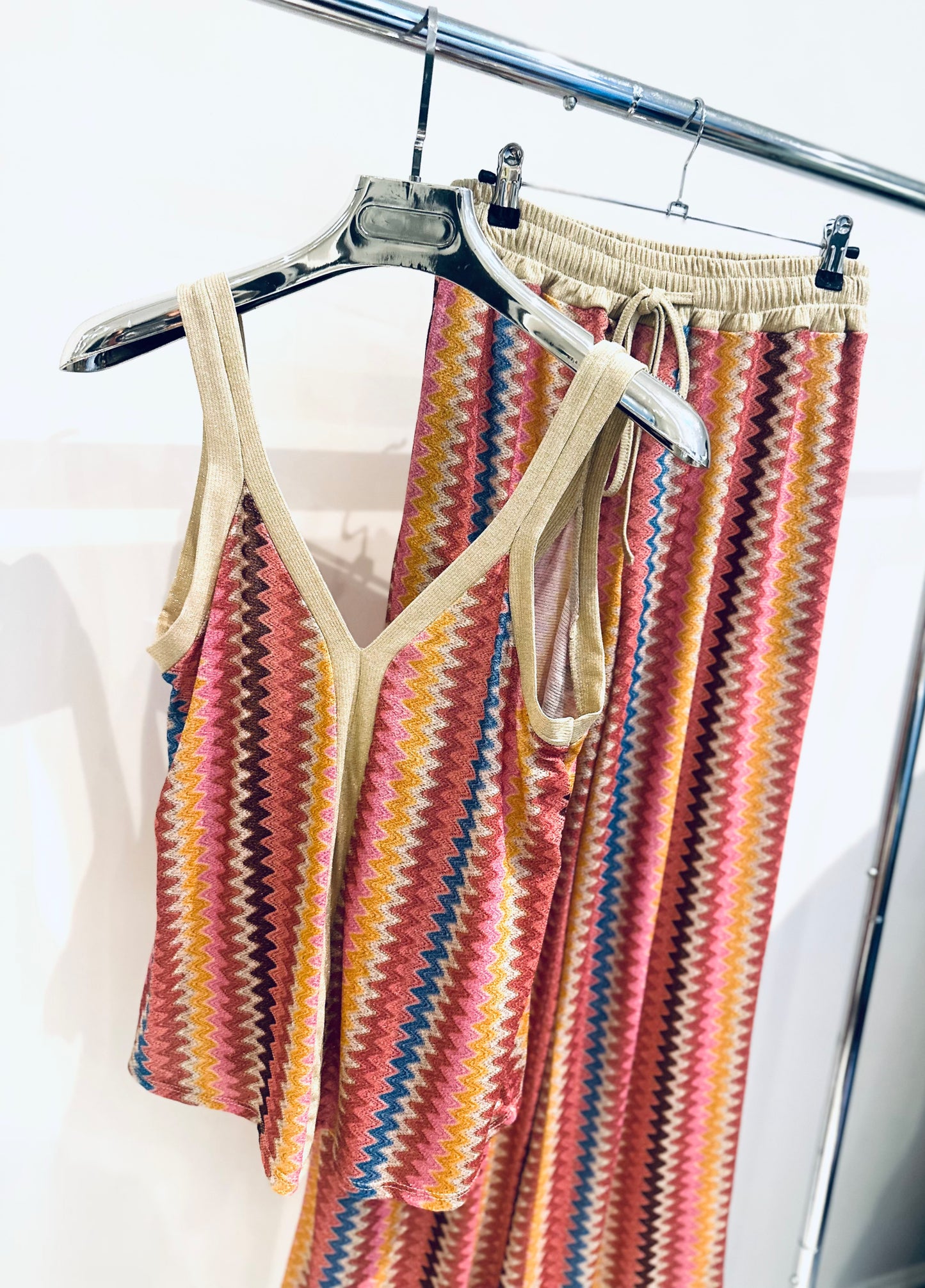 YVAINE Pink Zig Zag Co-Ord