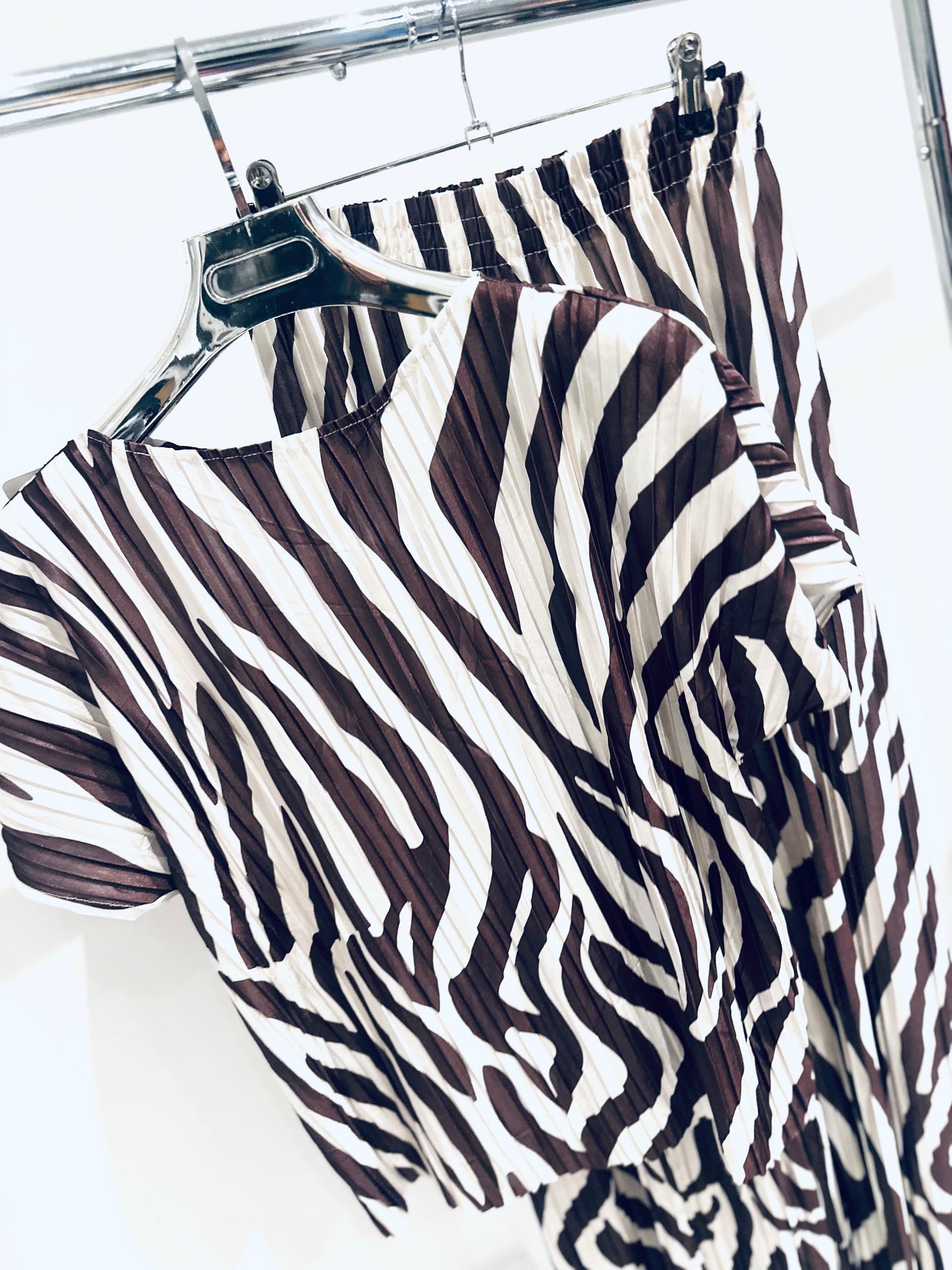 BELVIE Brown Zebra Print Co-Ord