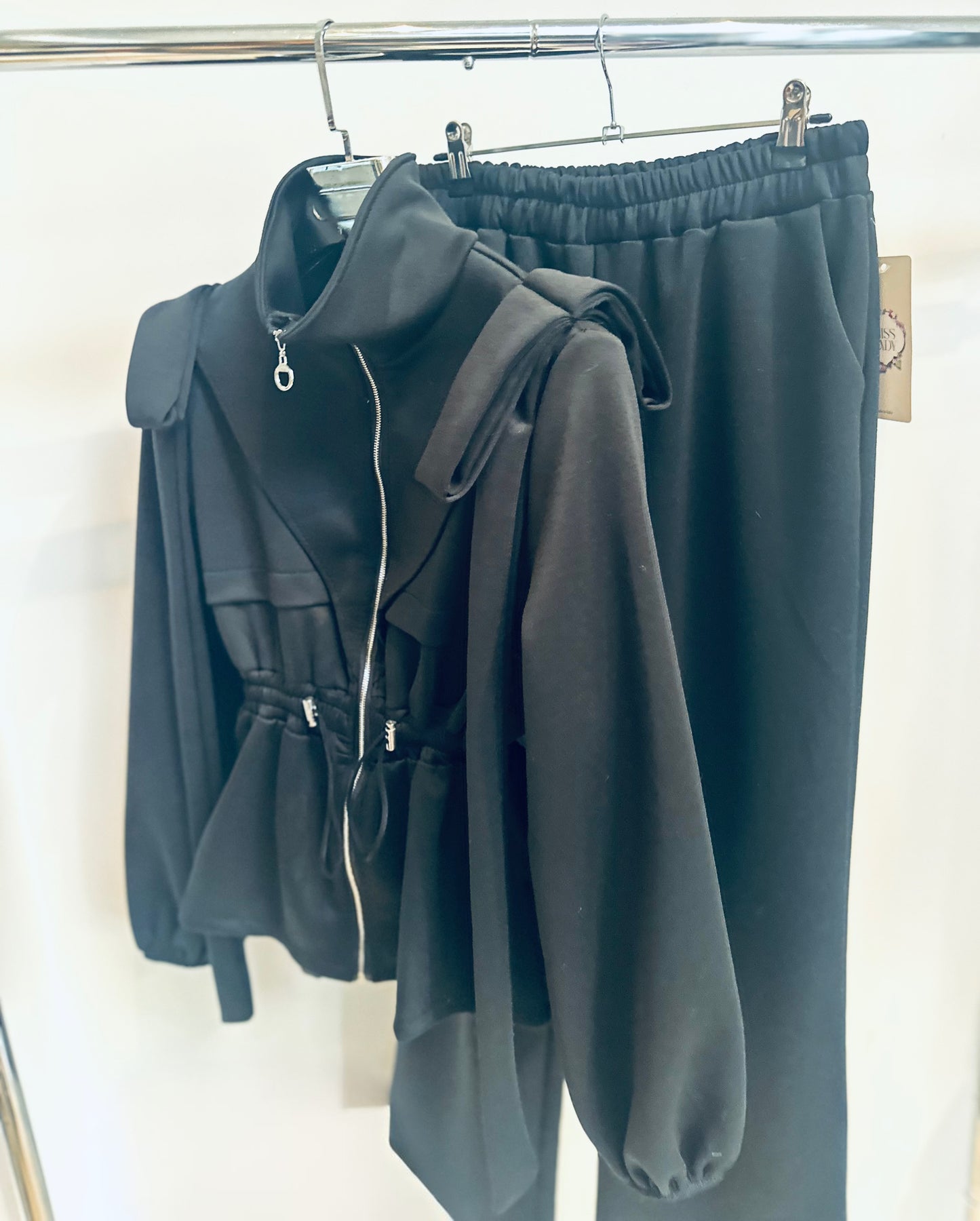ROXIE Black Zip Jacket & Joggers Co-Ord