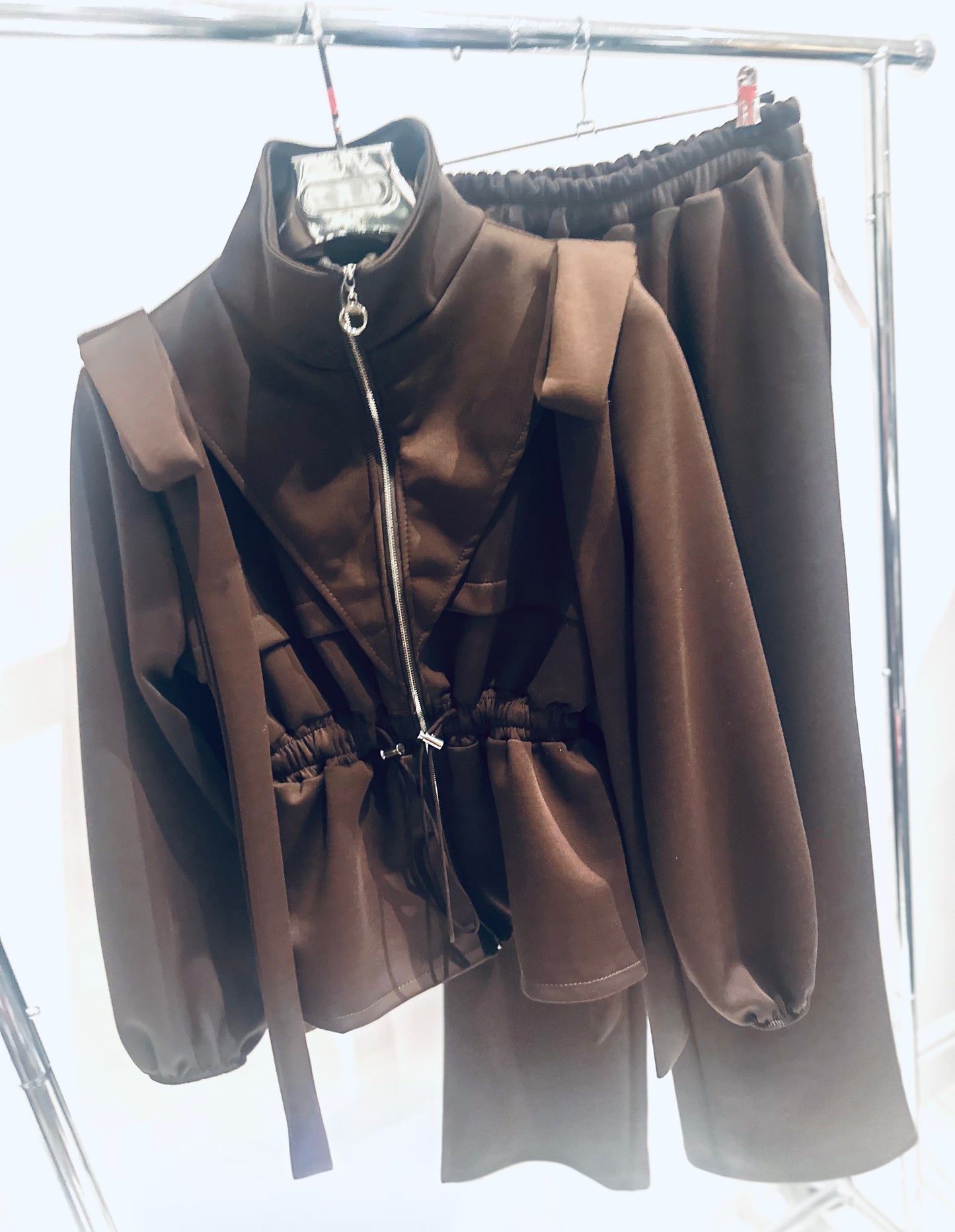 ROXIE Brown Zip Jacket & Joggers Co-Ord