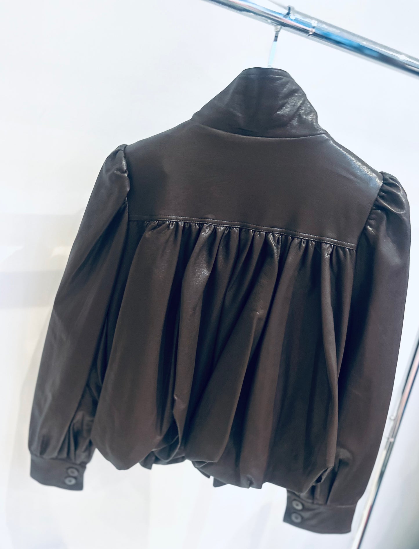 AURELIA Brown Faux Leather Jacket