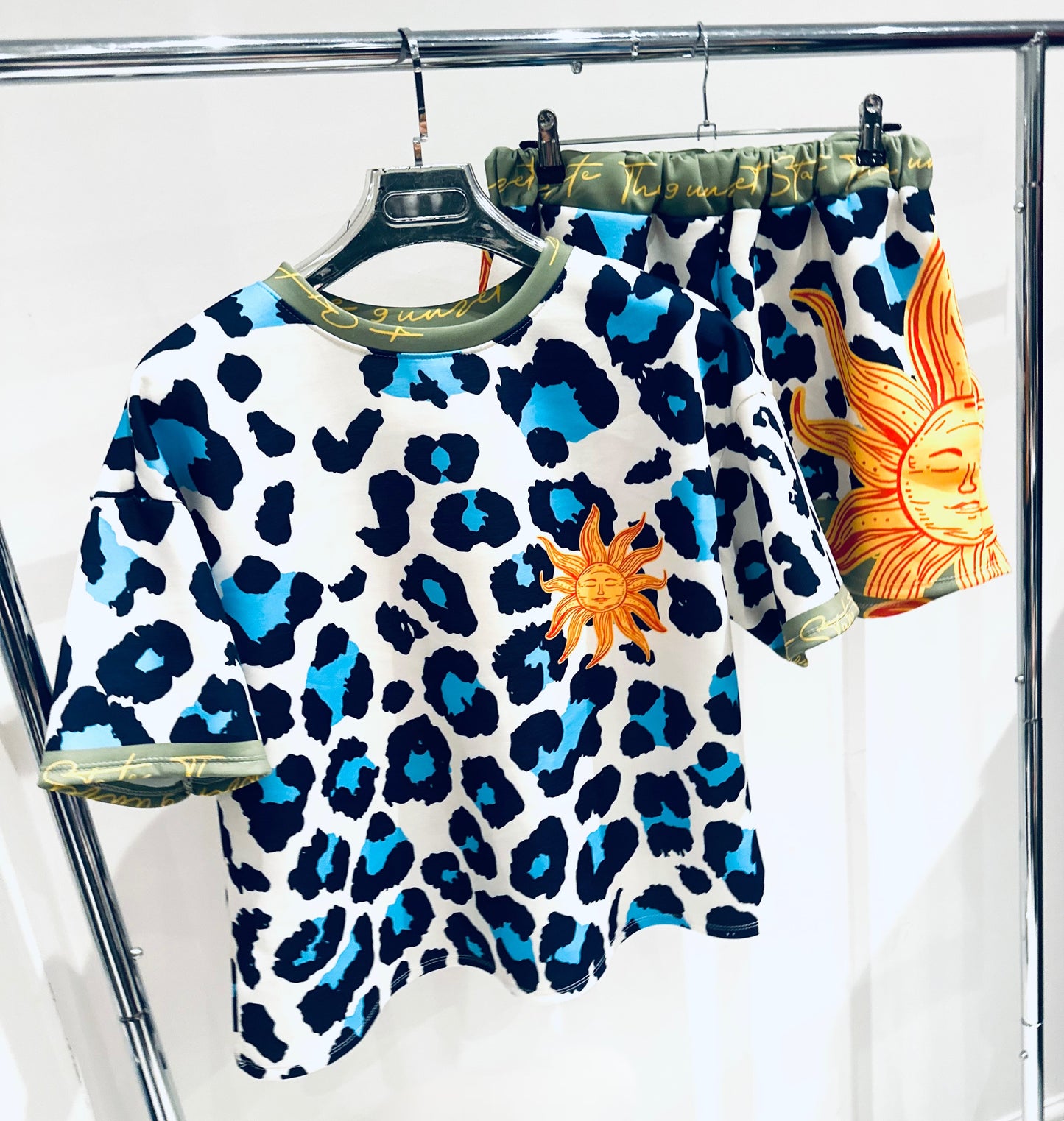 ZANA Leopard Print Shorts Set