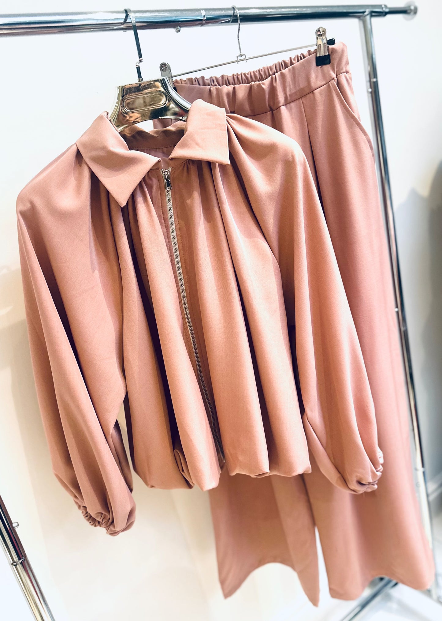 LIORA Pink Jacket & Trousers Co-Ord