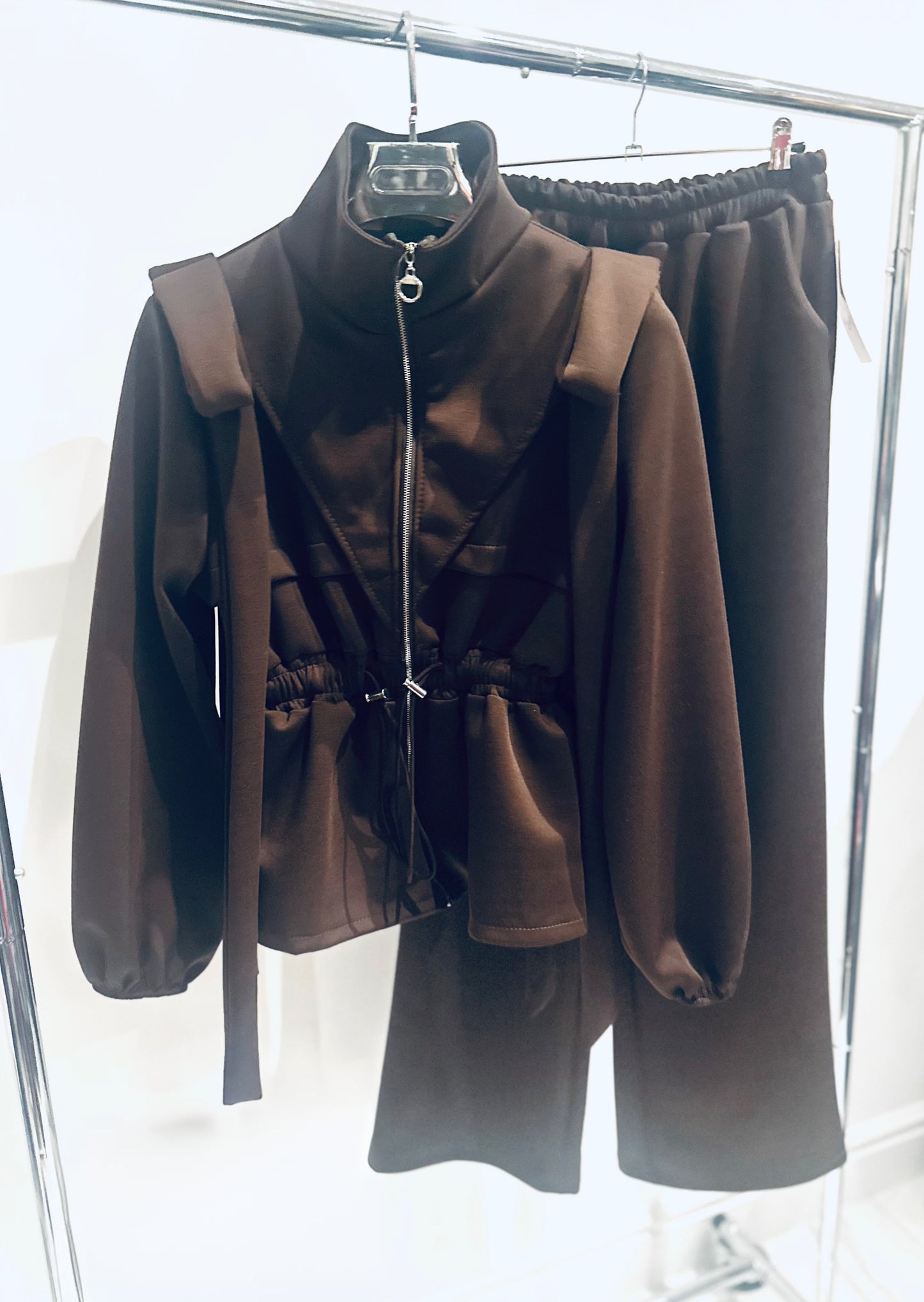 ROXIE Brown Zip Jacket & Joggers Co-Ord