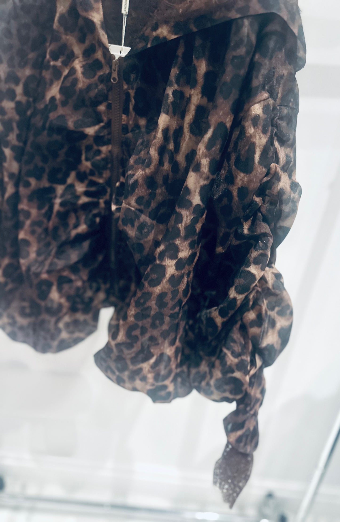 ARABELLA Leopard & Lace Zip Jacket