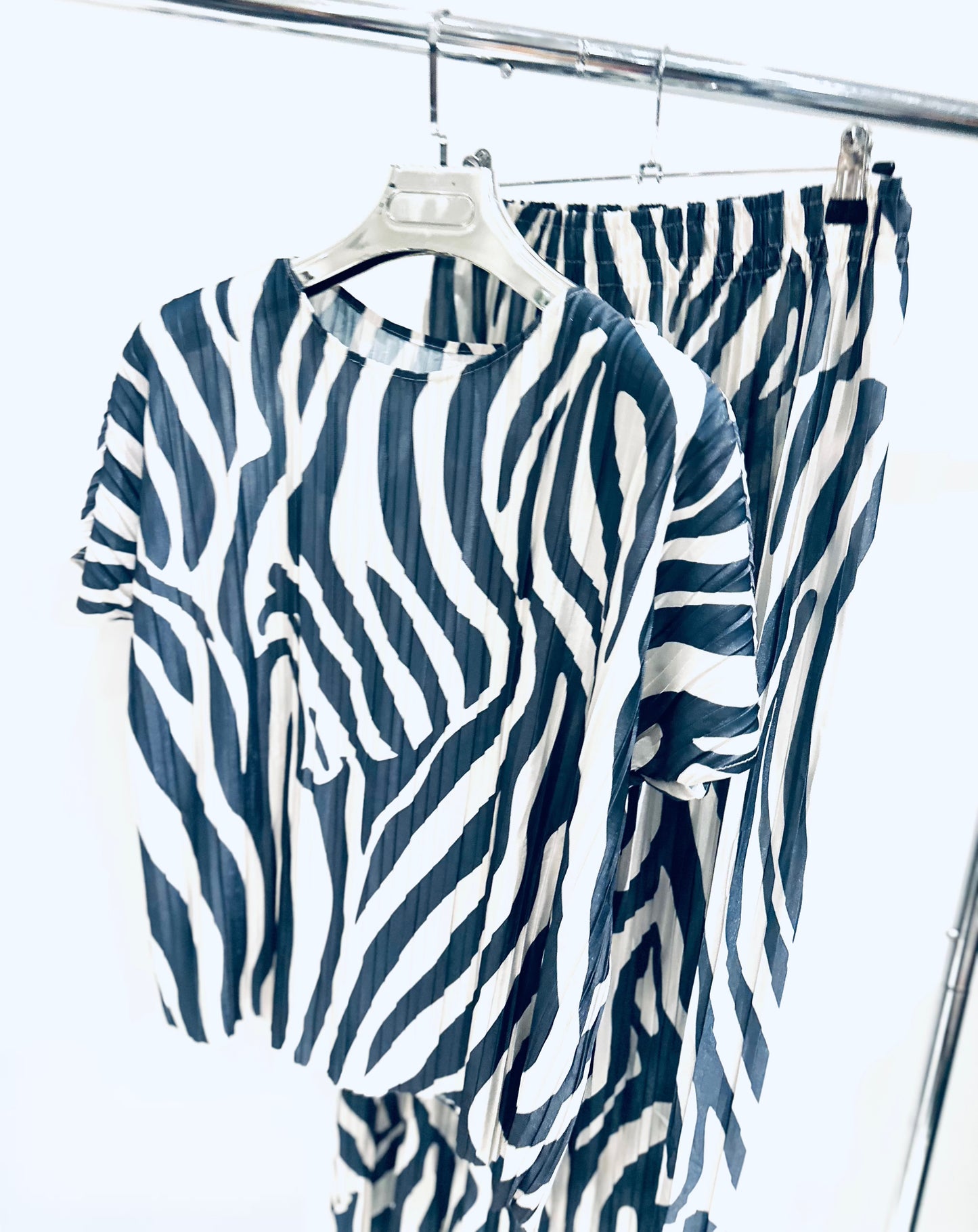 BELVIE Grey Zebra Print Co-Ord