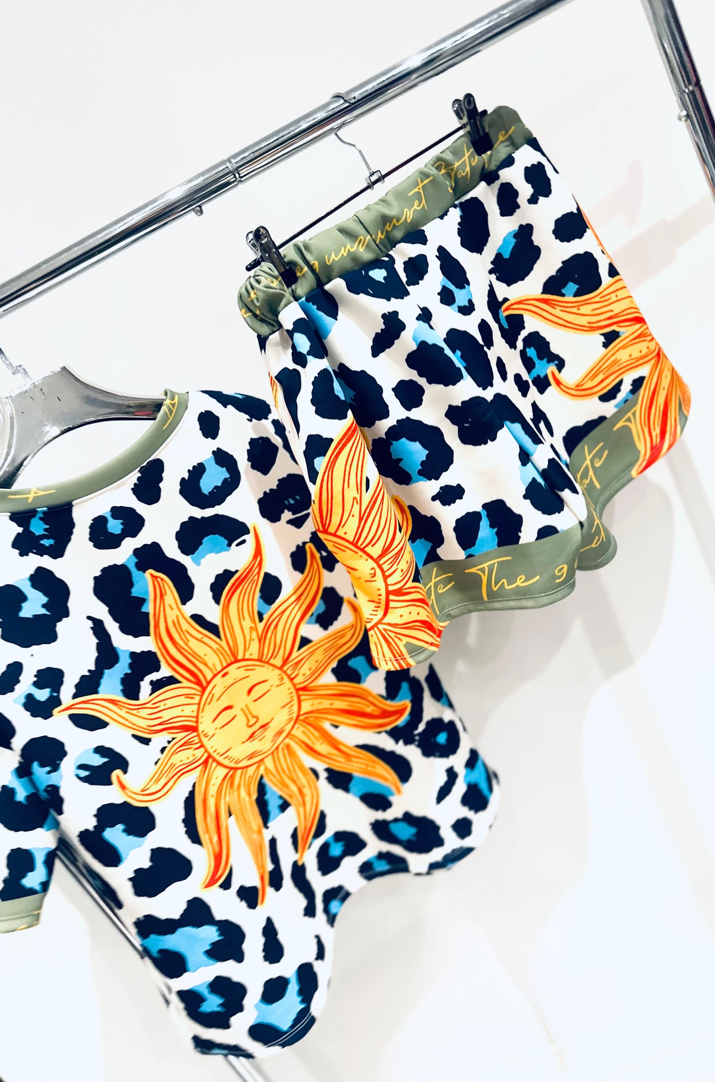 ZANA Leopard Print Shorts Set