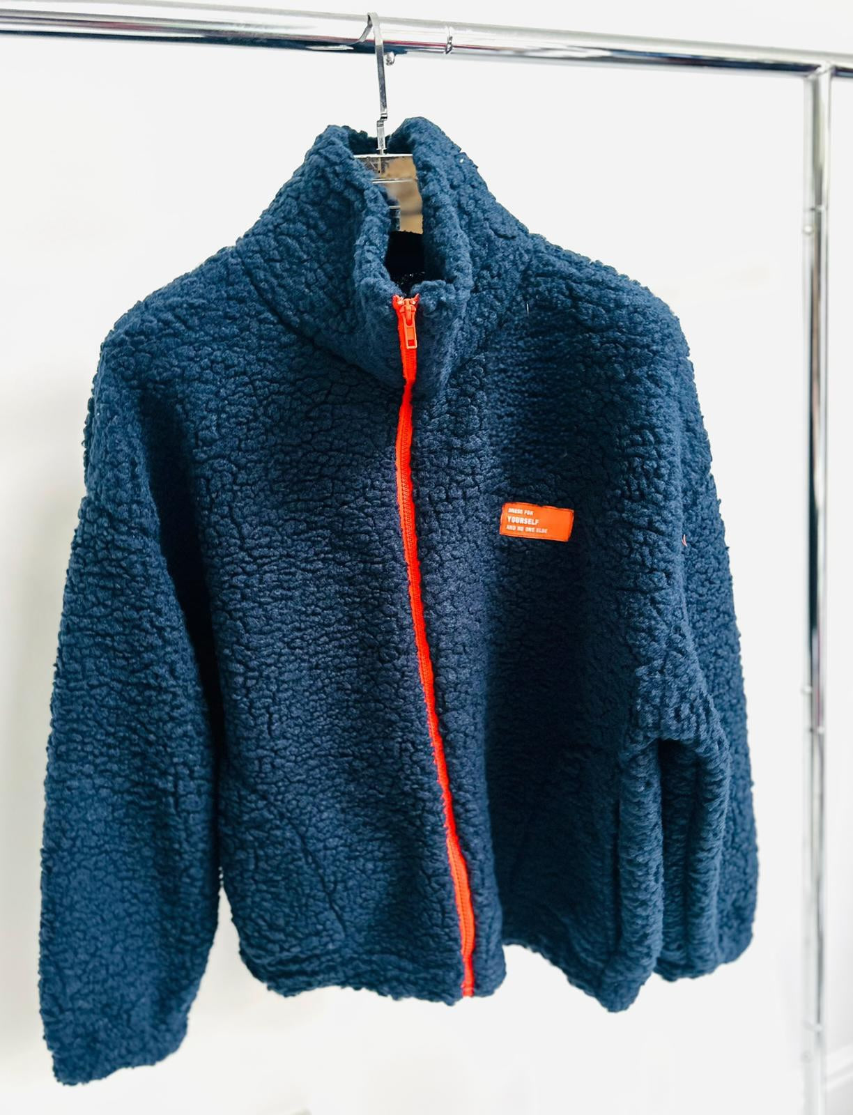 LANZA Navy & Orange Fleece Jacket