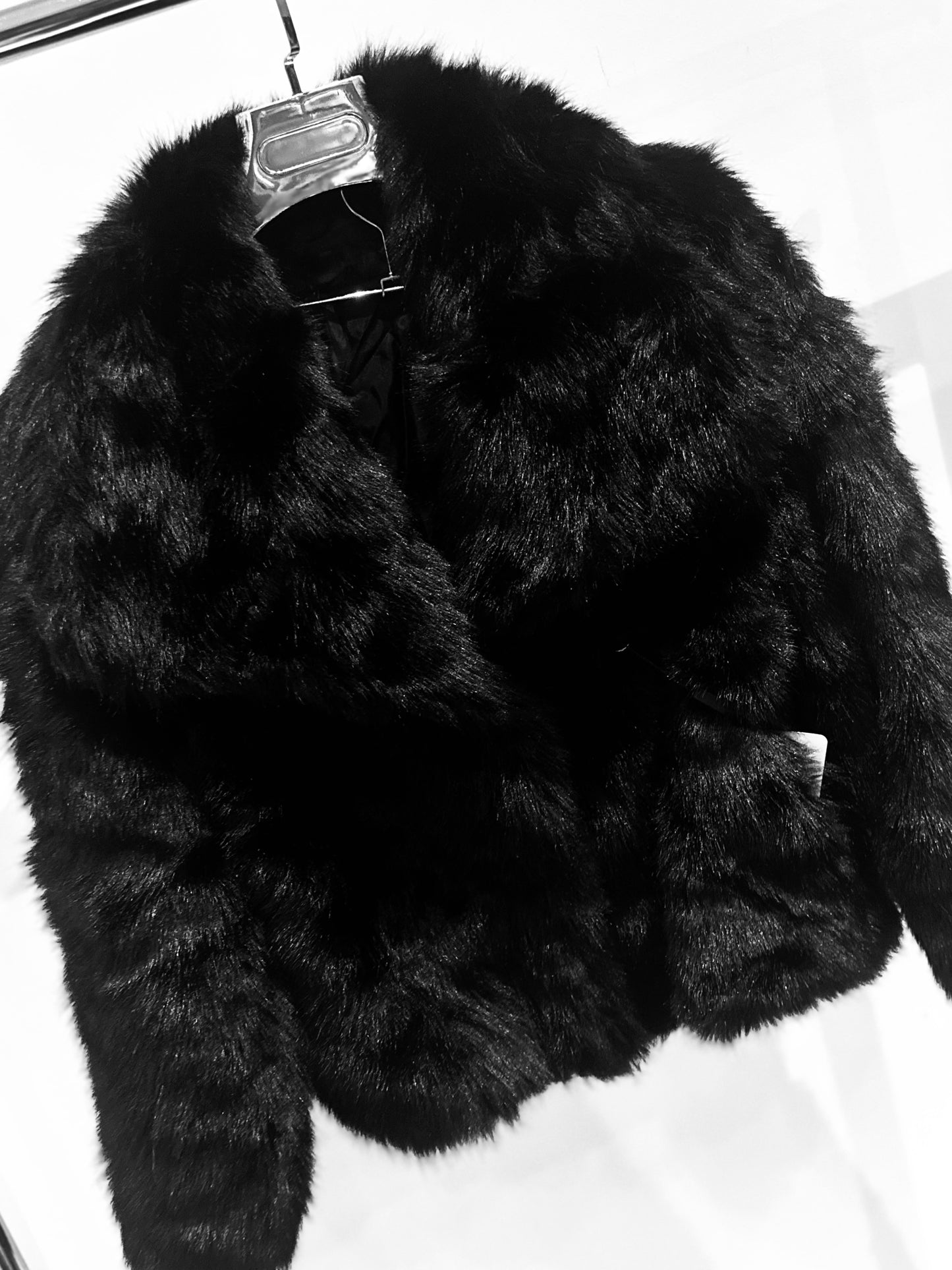 COCO Black Faux Fur Jacket