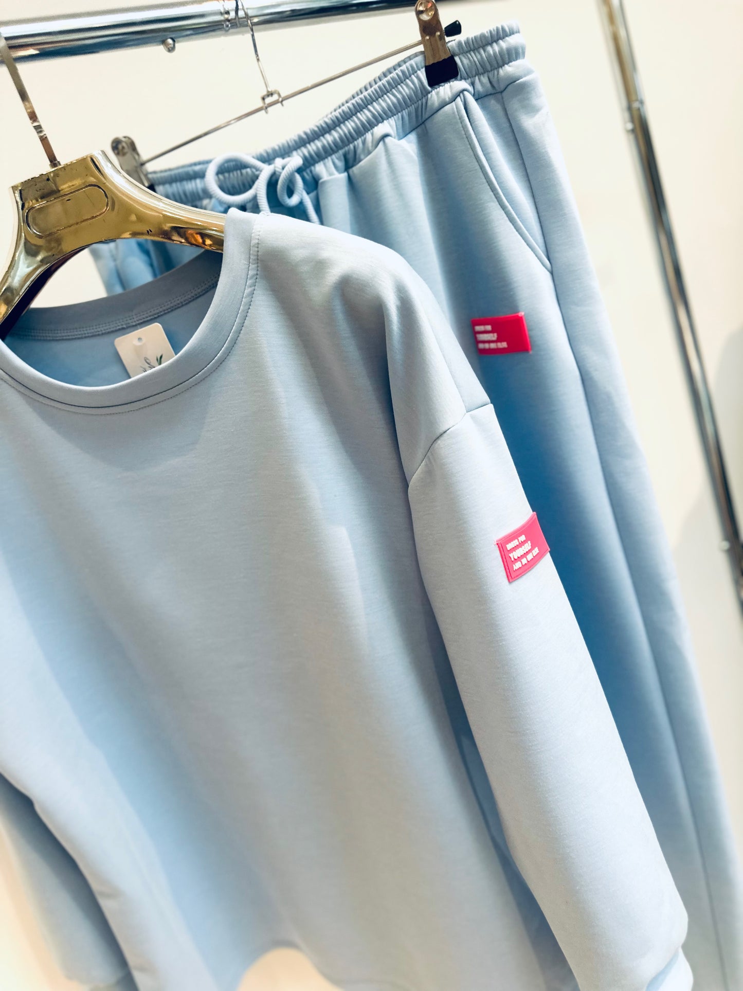 MILA Blue Sweater & Joggers Lounge Set