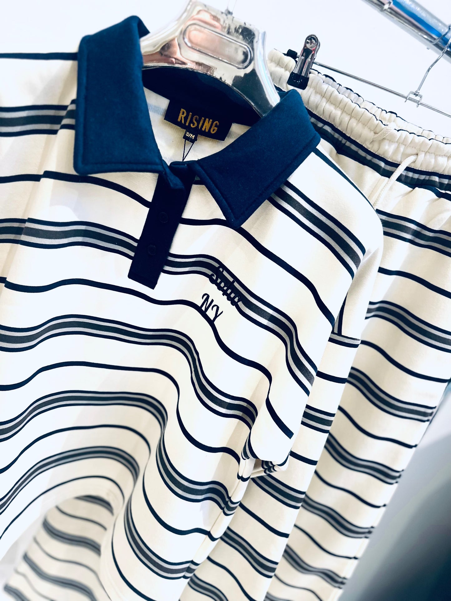 SOHO Navy Striped Rugby Jumper & Trousers Co-Ord