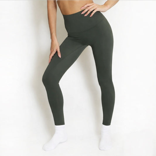 ZENA Khaki High Waisted Buttery Soft Leggings