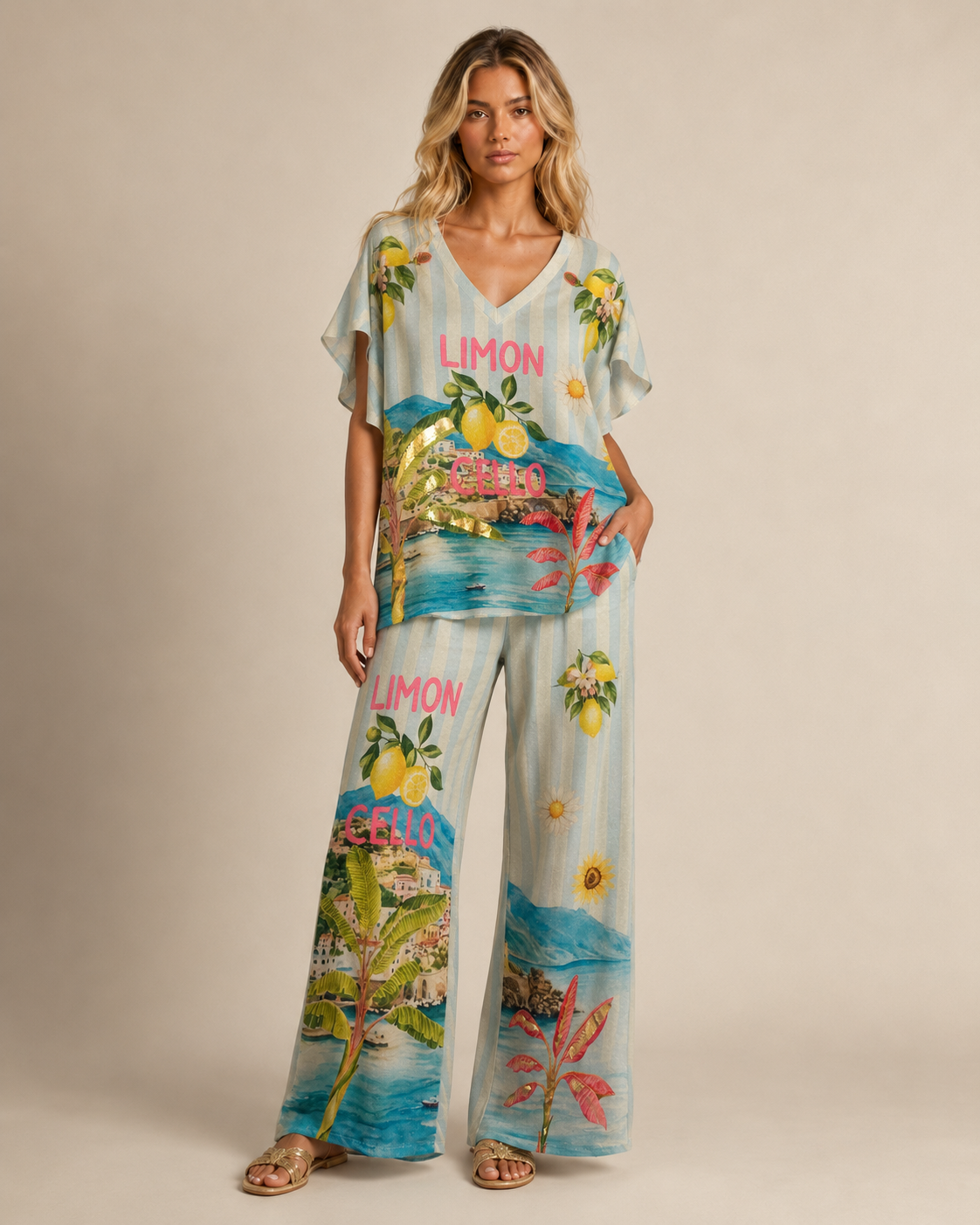 LIMON CELLO 2 Piece Top & Trousers Set